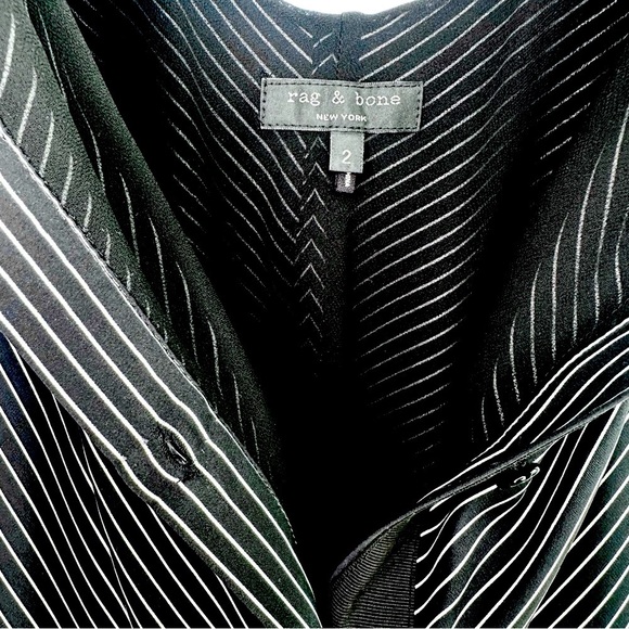 Rag & Bone Silk 'Lois' Stripe Button Up Slip Dress  Size 2 - Picture 6 of 14